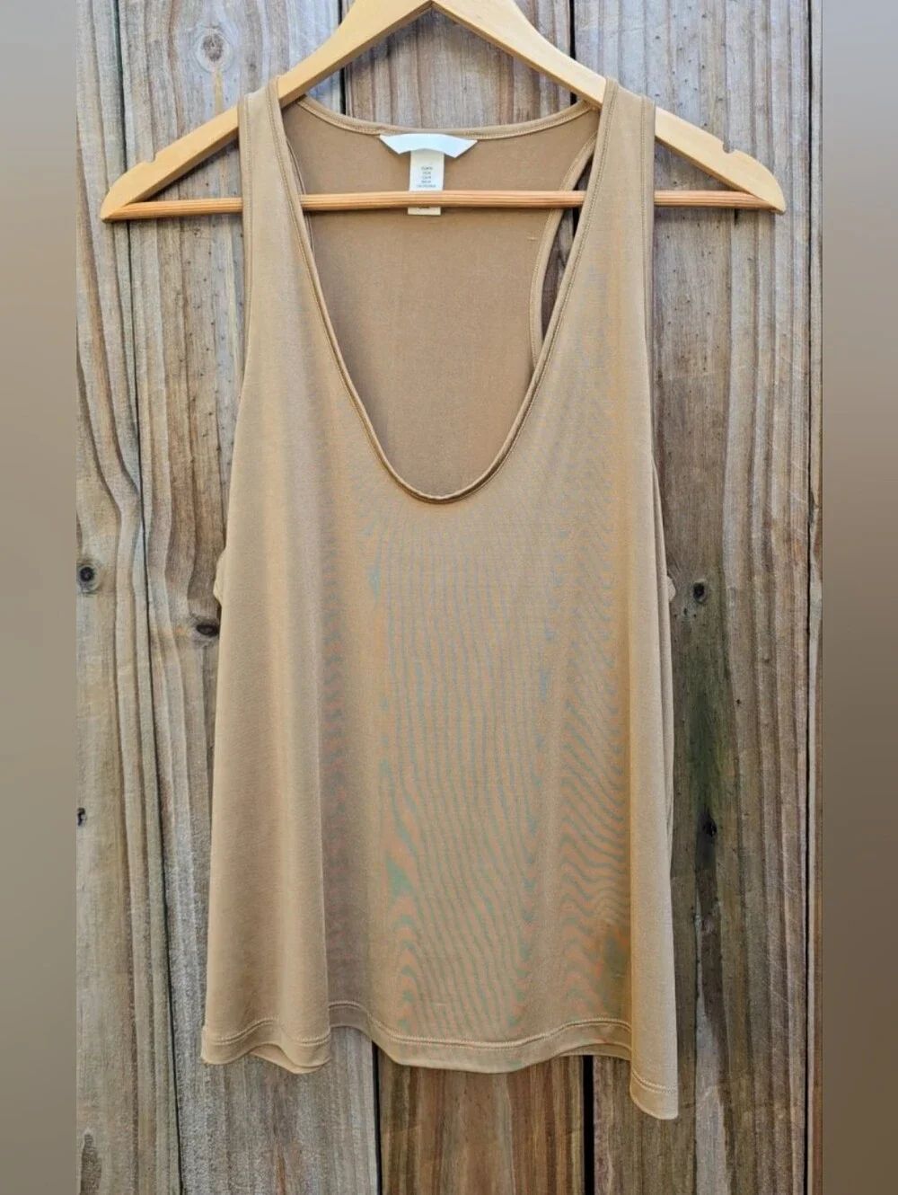H&M Beige Racerback Tank Top – Size Medium - Picture 9 of 12